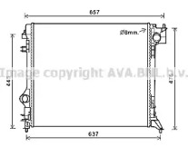 AVA QUALITY COOLING dn2421 -  Радиатор, охлаждение двигателя